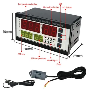 XM-18 Digital LCD Plastic Incubator <b>Controller</b> Multifunctional Thermostat Hygrostat Control <b>Temperature</b> Humidity Sensor - Product Image 3
