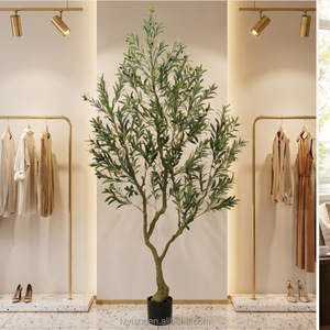 LYZZ Oh Arts - Bonsái de Olivo Artificial Grande de Plástico, 240 cm de Altura, Simulación Realista, Tacto Natural, Duradero, de Alta Calidad, para Interiores/Exteriores - Product Image 1