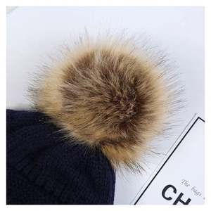 Thick Warm <b>Winter</b> <b>Women</b> Trendy <b>Hat</b> Knitted Fur Poms Beanies Label Fedora Luxury Cable Slouchy Skull Caps Fashion Leisure Beanie - Product Image 5