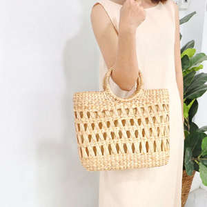 Bolso de compras ecológico vintage de jacinto de agua para mujer precio al por mayor bolso con logotipo personalizado bolsos personalizados ecológicos - Product Image 6