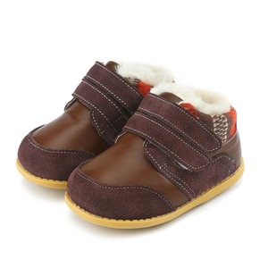 TipsieToes Manufacturer Stock Low Price <strong>Real</strong> Leather Super Soft Stylish Western Flat Fur Boots for <strong>Little</strong> Boy Girl Kids Teenage - Product Image 2