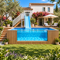 Toboggan aquatique en fibre de verre sur mesure pour piscine extérieure, toboggan aquatique pour hôtel, parc aquatique, toboggan pour enfants