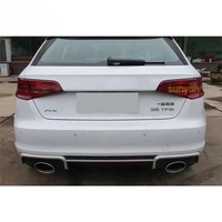 Kit carrosserie pour Audi A3 2012-2016, mise à niveau au style RS3, pare-chocs de voiture, accessoires de voiture, pièces de tuning automobile, diffuseur arrière avec échappement