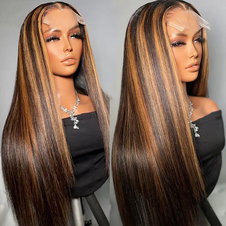 Vücut dalga dantel ön peruk brezilyalı renkli İnsan saç peruk kadınlar için bal sarışın vurgulamak 30 inç Full Hd tutkalsız dantel peruk