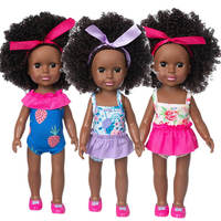 Vente en Gros de Poupées en Vinyle de Haute Qualité de 14 Pouces pour Enfants, Poupées Noires Africaines Personnalisées avec Poupée Américaine en Caoutchouc