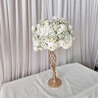 Bunga Sutra Buatan Tangan Modern 80cm IFG Factory Direct, Bola Bunga Baby Breath Putih Romantis untuk Pernikahan