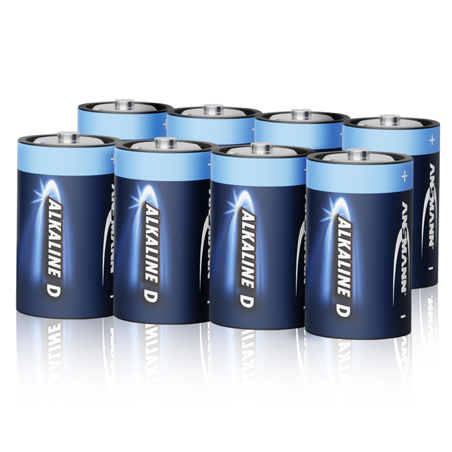Ansmann 1.5V Alkaline D Size R20 Dry Cell Battery Super Power Mercury-Free for Toys & Remote Controls-2 Pieces