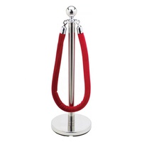 Barrière de corde de contrôle de foule de support de poteau de file d'attente d'acier inoxydable de boule pour la décoration de mariage de musée d'hôtel de banque de salon de voiture