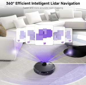 مكنسة آلية كاسحة Aspiradora تنظيف تلقائي متعدد الوظائف ممسحة ذكية رطبة وجافة - Product Image 4