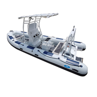 Bateaux semi-rigides RHIB 6m en Hypalon avec coque en aluminium en V profond, 6 mètres avec pont solaire