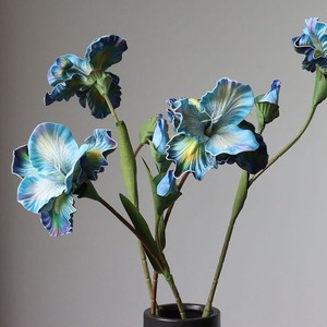 Fleur d'iris artificielle faite à la main en EVA, décoration de mariage, toucher naturel, impression 3D, matériau PVC, origine Alice - Product Image 4