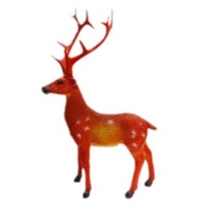 Ornement en plastique de simulation de cerf Sika Quanfangyuan pour la décoration intérieure, accessoire artisanal de table, motif animal peint - Product Image 4