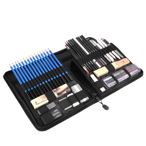 Vente flash : 60 crayons de <span class=keywords><strong>dessin</strong></span> professionnels de luxe, crayons à croquis, crayons à fusain, ensemble de crayons à <span class=keywords><strong>dessin</strong></span> dans <span class=keywords><strong>un</strong></span> étui en nylon - Product Image 6