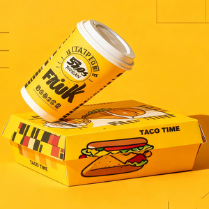 無料デザインテイクアウト食品包装段ボールサンドイッチハンバーガー梱包箱カスタマイズプリントスクエアクラフトバーガーボックス - Product Image 6