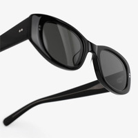 Sifier Lunettes de soleil de luxe noires carrées vintage Classiques élégants de haute qualité avec logo personnalisé pour la vente en gros