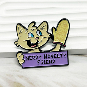 Moda Personalização Metal Gato Pinos Coleção Animal Bonito Pin Esmalte Suave Pin Glitter Personalizado