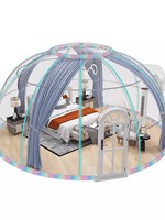 Sunroom rumah Geodesic terbaru tahan air Hotel resor Glamping PC tenda gelembung prefabrikasi rumah kubah transparan