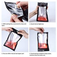 Pequeña empresa 100 uds/lote pulsera anillo collar paquete bolsa 8x13 cm plástico a prueba de olores joyería cremallera cerradura bolsa de muestra