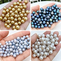 Perles rondes naturelles Muses Jewels, 6-7 mm, haute brillance, sans trou, perles d'eau douce pour la fabrication de bijoux DIY, bracelets, accessoires