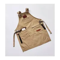 Tablier à bavette sans manches en toile pour enfants avec multi-poches anti-salissure pour classe de jardinage artisanal