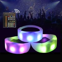 Bracelets Clignotant Poignet Bande DMX Télécommande LED Bracelet Glow Bracelet Concert Silicone Led Bracelets