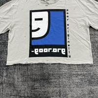 T-shirt Homme Personnalisé Décontracté à Manches Courtes avec Logo Imprimé Numérique, Coupe Boxy, Style Streetwear de Luxe, Effet Vieilli et Délavé