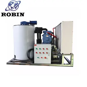 ROBIN mesin es serpihan kristal padat komersial 1500kg/hari