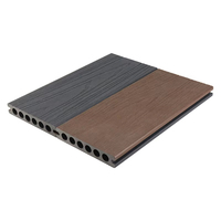 Planche de terrasse WPC bicolore, fabrication en usine, personnalisable, extérieure, imperméable, ignifuge, en bois composite pour la maison