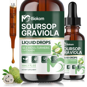 Biokom - Gotas Líquidas <span class=keywords><strong>de</strong></span> Guanábana (Graviola) <span class=keywords><strong>de</strong></span> Marca Propia con Musgo Marino, Cúrcuma, Vitaminas, Pimienta Negra y <span class=keywords><strong>Zinc</strong></span>, <span class=keywords><strong>Suplemento</strong></span> Energético e Inmunitario - Product Image 1