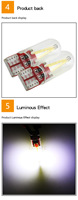 Haute luminosité LED T10 COB verre modèle intérieur lampe de lecture plaque d'immatriculation ampoules de recul largeur lumière Auto éclairage intérieur
