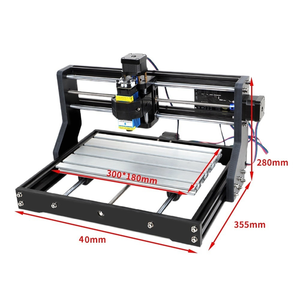 Mini machine de gravure laser CNC 3018 PRO 3 axes 5,5W, zone de gravure 300x180mm, vitesse 5000mm/min pour acier inoxydable, acrylique, bois - Product Image 2