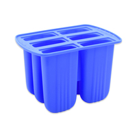 BHD réutilisable maison bricolage Silicone 6 pièces Ice Pop Maker facile à libérer yaourt fruits crème glacée Popsicles moule