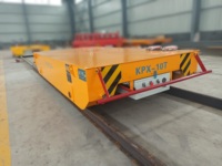 Chariot de transfert sur rail électrique robuste à télécommande pour la manutention de matériaux en atelier