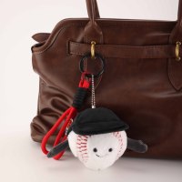 Porte-clés en peluche de dessin animé à la mode, ballons de sport (baseball, basketball, tennis, rugby, billard), design mignon, jouet doux, breloques pour sac