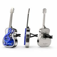 Désodorisant voiture en forme de guitare, clip diffuseur en zinc, parfum longue durée et décoration note musicale