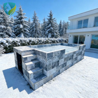 Piscine extérieure à structure métallique robuste avec cadre en acier renforcé pour jardin