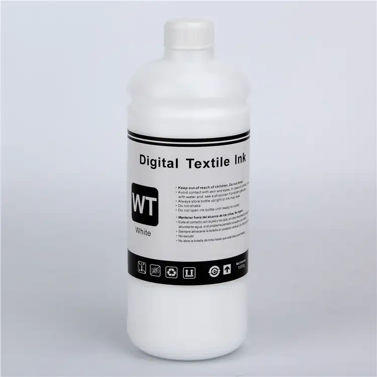 DTG tinta blanca y DTG pretratamiento líquido/textil tinta blanca para color oscuro camiseta de impresión