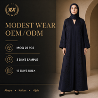 Et en occasion porter une robe musulmane Burka élégante ornée de perles de pierre Abaya formelle pour femmes Service OEM Abaya noire Dubai Abaya
