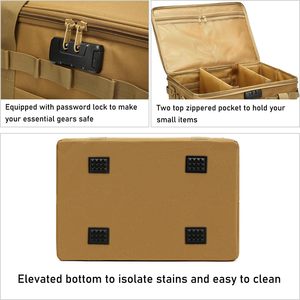 20-36L Multi-Purpose Utility <b>Tote</b> Organizer Zipper Closure Outdoor Collapsible <b>Tools</b> Holder Tactical Camping Storage <b>Bag</b> - Product Image 4