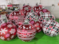 Boule à facettes gonflable de Noël avec décoration de chapeau Boule à facettes gonflable avec chapeau