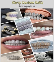 Grillz dentaire haut et bas en argent sterling 925 entièrement serti de moissanite VVS, style Hip Hop, bijoux unisexe pour rappeurs