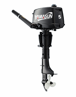 Offre Spéciale YAMASUN Moteur Hors-Bord 2.5HP à Arbre Long Refroidi par Eau, 2 Temps, Démarrage Manuel, Commande par Tiller