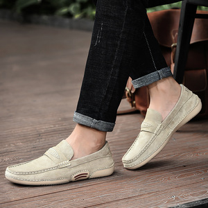 Mocassins habillés pour homme en cuir véritable faits à la main, prêts pour le travail, respirants, antidérapants, avec logo personnalisé, semelle intérieure en caoutchouc - Product Image 5
