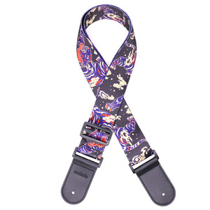 Venta al por mayor nuevo diseño de impresión acústica púrpura correa de guitarra/cinturón de guitarra - Product Image 5