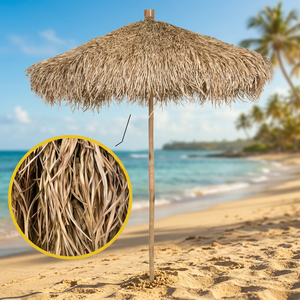 Sombrilla de Techo de Material Ecológico, de Hojas de Coco/Palma, con Estructura de Bambú, para Uso en Hoteles al Aire Libre - Product Image 3