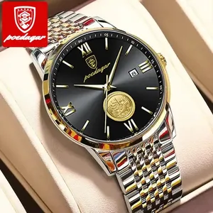 Poedagar 835 Man Wristwatches Waterproof Luminous Stainless Steel Watch for Men Fashion Date mens watches luxury Clock reloj