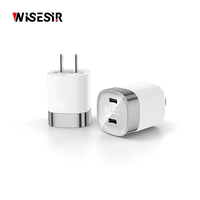 Chargeur rapide GaN PD 35W double port PPS OTP pour iPhone 15 Pro, design compact, adaptateur secteur universel pour usage au bureau
