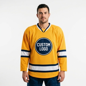 Jersey de Hockey sobre Hielo de Alta Calidad, 100% Poliéster, Impresión por Sublimación, Transpirable, Unisex, Cuello en V, Manga Larga, Nombre del Equipo Personalizado - Product Image 6