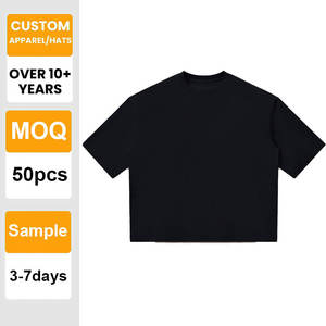 Camiseta Personalizada con Logotipo, Calidad Superior, Lisa, Gruesa, Hombros Caídos, 100% Algodón, Impresión al por Mayor, Bordado para Hombre - Product Image 1