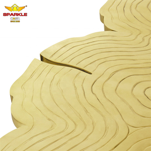 Tùy Chỉnh Vàng Thép Không Gỉ Bàn Ăn Thanh Lịch Log Vòng Mô Hình Hiện Đại Cho Khách Sạn Gia Đình Bên Biệt Thự Sử Dụng Sang Trọng Dài Bảng - Product Image 6